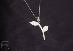 گردنبند نقره جوانه