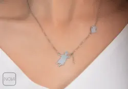 گردنبند نقره بادکنک