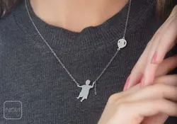 گردنبند نقره بادکنک