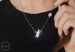 گردنبند نقره بادکنک