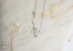 گردنبند نقره بادکنک