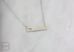گردنبند نقره پلاک قلب