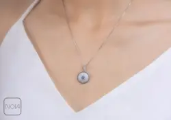 گردنبند نقره چشم نظر کد 251245