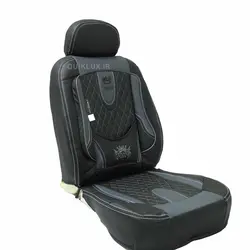 روکش صندلی تمام چرم کینگ مدل توکیو ست مشکی طوسی