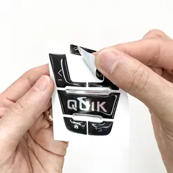 ماکت کلید های کروزکنترل و مدیا روی فرمان تایپ D کوییک