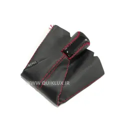 ست چرمی سردنده و گردگیر دنده مشکی دوخت قرمز مدل Plus