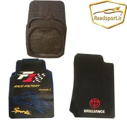 کف پایی لاستیکی خودرو در طرح و رنگ های مختلف ضد لغز و جابجایی- راد اسپرت