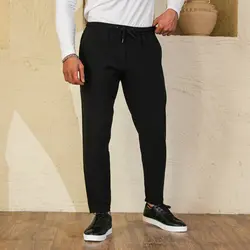 شلوار کمرکش اسپرت مجلسی مشکی