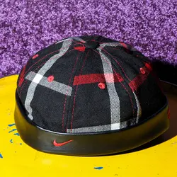 کلاه لئونی چهارخونه دور چرم - فروشگاه اینترنتی ریسک