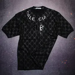 تیشرت فول چاپ با گلدوزی بالنسیاگا - فروشگاه اینترنتی ریسک