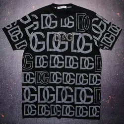 تیشرت چاپدار با گلدوزی DG - فروشگاه اینترنتی ریسک