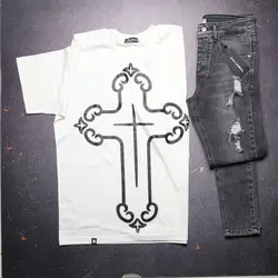 تیشرت لش طرح صلیب - فروشگاه اینترنتی ریسک