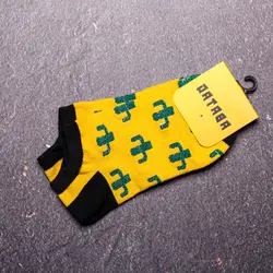 جوراب طرح کاکتوس زرد - فروشگاه اینترنتی ریسک