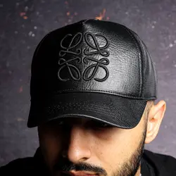 کلاه رویه چرم طرح گلدوزی - فروشگاه اینترنتی ریسک