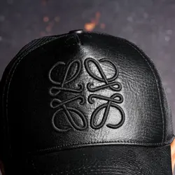 کلاه رویه چرم طرح گلدوزی - فروشگاه اینترنتی ریسک