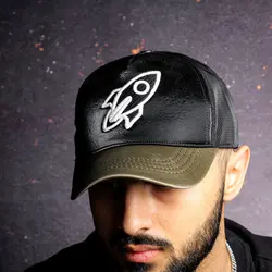 کلاه رویه چرم طرح rocket - فروشگاه اینترنتی ریسک