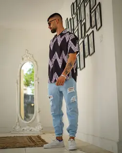 پیراهن یقه انگلیسی چفیه - فروشگاه اینترنتی ریسک