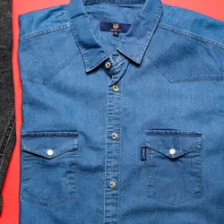 پیراهن جین دو جیب برند gant - فروشگاه اینترنتی ریسک