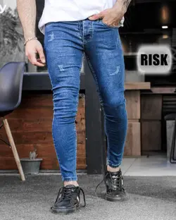 شلوار جین جذب آبی