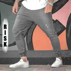 شلوار اسلش جین ذغالی