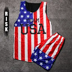 ست تاپ و شلوارک طرح USA TEAM