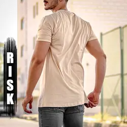 تیشرت Risk آستین کش کرمی - فروشگاه اینترنتی ریسک