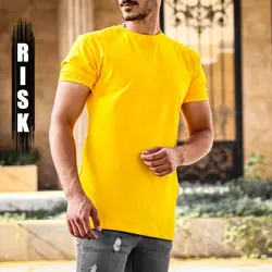 تیشرت Risk آستین کش زرد - فروشگاه اینترنتی ریسک