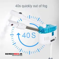 قیمت خرید بهترین مارک دستگاه بخور صورت سرد گرم اوزون دولول سالن پایه دار پاکسازی صورت آریشگاه ⋆ رومِئومِد