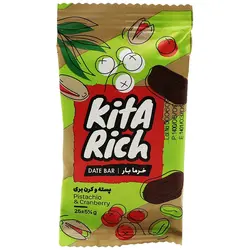 خرما بار پسته و کرن بری 25 گرم کیتاریج