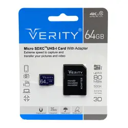 رم 64 گیگ وریتی verity micro U3 80mb/s