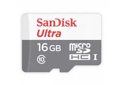 کارت حافظه سن دیسک مدل اولترا ظرفیت 16 گیگابایت کلاس 10 سرعت 80MB/s با آداپتور