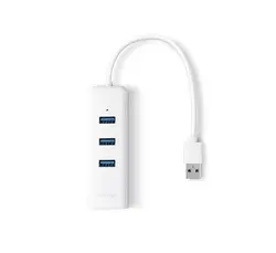 هاب USB 3.0 سه پورت و کارت شبکه تی پی لینک مدل UE330