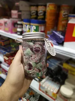 کندی جارک یلدایی مدل آبنبات هندوانه - شهر گیلاس | فروشگاه تخصصی پاستیل و شکلات