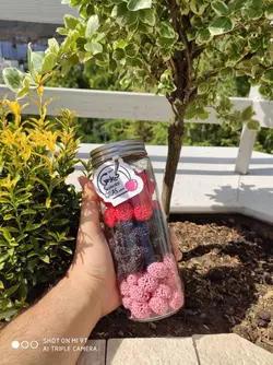 کندی جار بزرگ پاستیل توتی فروتی سه رنگ - شهر گیلاس | فروشگاه تخصصی پاستیل و شکلات