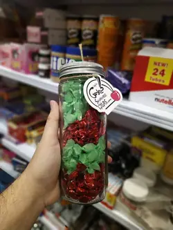 کندی جار یلدایی مدل آبنبات مینیاتوری - شهر گیلاس | فروشگاه تخصصی پاستیل و شکلات