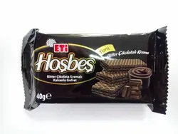ویفر شکلات تلخ هوش بش اتی 40 گرمی hosbes - شهر گیلاس | فروشگاه تخصصی پاستیل و شکلات