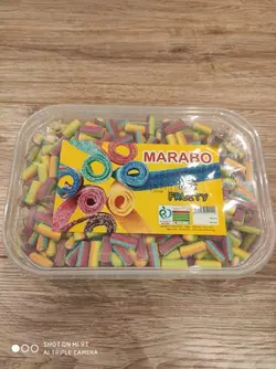 پاستیل لقمه ای ترش رنگین کمان 1200 گرمی مارابو - شهر گیلاس | فروشگاه تخصصی پاستیل و شکلات