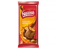 شکلات تابلت نستله روسی بادام زمینی و کارامل 90 گرمی - شهر گیلاس | فروشگاه تخصصی پاستیل و شکلات