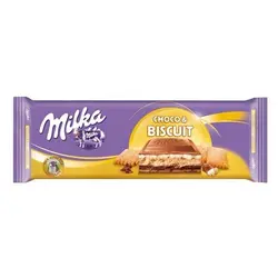 شکلات میلکا 300 گرمی کرم و بیسکویت milka max - شهر گیلاس | فروشگاه تخصصی پاستیل و شکلات