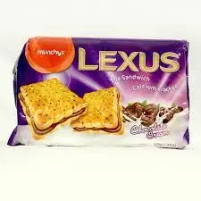 بیسکویت کراکر شکلاتی 255 گرمی lexus - شهر گیلاس | فروشگاه تخصصی پاستیل و شکلات