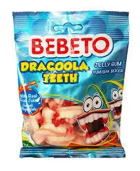 پاستیل ببتو دندان دراکولا 80 گرمی bebeto dracoola teeth - شهر گیلاس | فروشگاه تخصصی پاستیل و شکلات