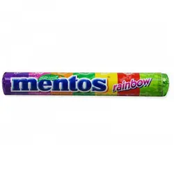 تافی روکش دار منتوس رنگین کمان 37.5 گرمی mentos rainbow - شهر گیلاس | فروشگاه تخصصی پاستیل و شکلات