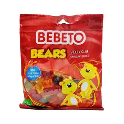 پاستیل خرسی ببتو 120 گرمی bebeto bear - شهر گیلاس | فروشگاه تخصصی پاستیل و شکلات
