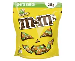 اسمارتیز m&ms با مغز بادام زمینی 250 گرمی - شهر گیلاس | فروشگاه تخصصی پاستیل و شکلات