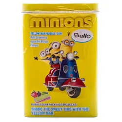 آدامس فلزی بادکنکی طرح مینیون 18 عددی - شهر گیلاس | فروشگاه تخصصی پاستیل و شکلات