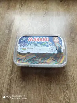 پاستیل پرچمی تکه ای رنگین کمان ترش مارابو 750 گرمی - شهر گیلاس | فروشگاه تخصصی پاستیل و شکلات