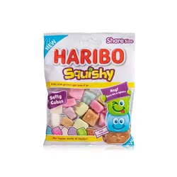 پاستیل هاریبو 80 گرمی مدل مکعب haribo - شهر گیلاس | فروشگاه تخصصی پاستیل و شکلات
