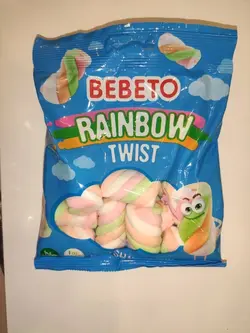 مارشمالو 70 گرمی رنگین کمان برند ببتو ترکیه bebeto - شهر گیلاس | فروشگاه تخصصی پاستیل و شکلات