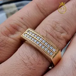 حلقه ست نگین دار زیبا 010329 - فروشگاه سیلور تی تی