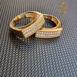 حلقه ست نگین دار زیبا 010329 - فروشگاه سیلور تی تی